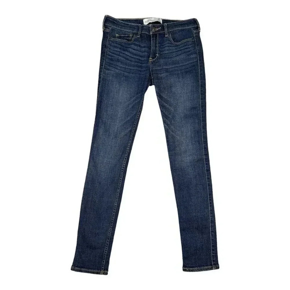 Abercrombie & Fitch Women's Super Skinny Jeans Size 2 Dark Wash Stretch Blue‎ - Picture 1 of 6